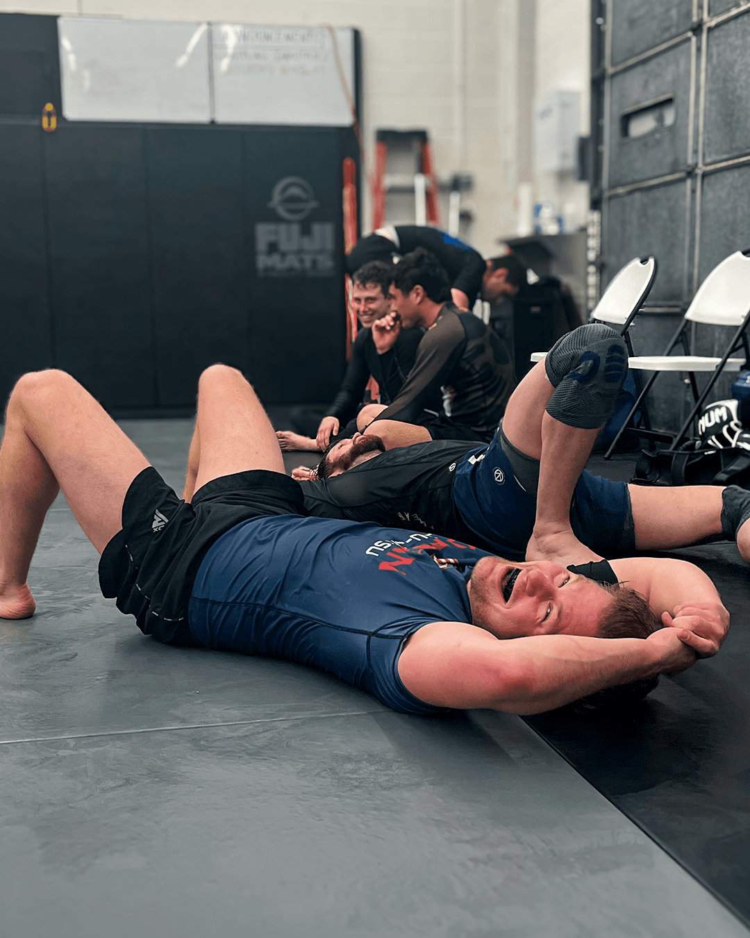Students training together during a class session
